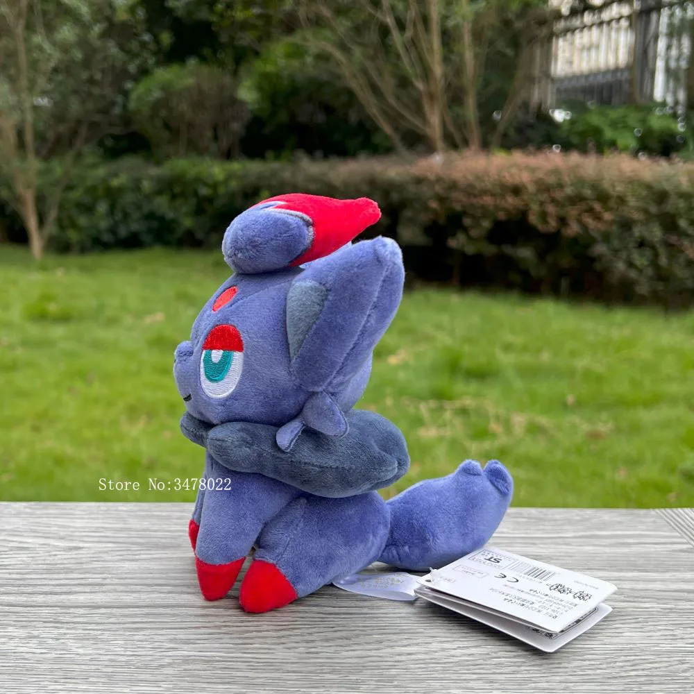 Lindo juguete de peluche de Anime Pokemon sentado Zorua 6 ", Animal de peluche de dibujos animados, muñeca suave, regalo