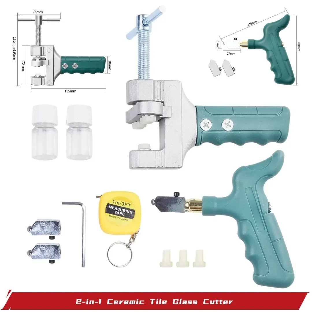 Tile Glass Multifunction Cutter Set Ceramic Floor And Porcelain Cutter Ceramic Cutting Scratcher For Cutting Glass Cutting Tools