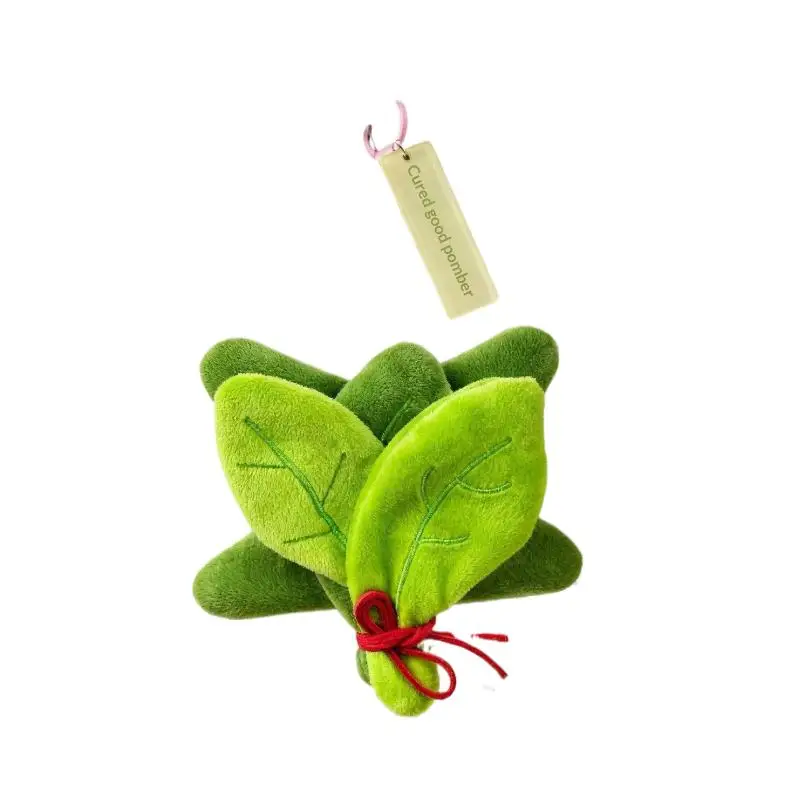 천연 옥 녹색 포멜로 잎 열쇠고리 - 자동차 열쇠 및 가정 장식용 행운의 부적, 행운과 보호의 상징