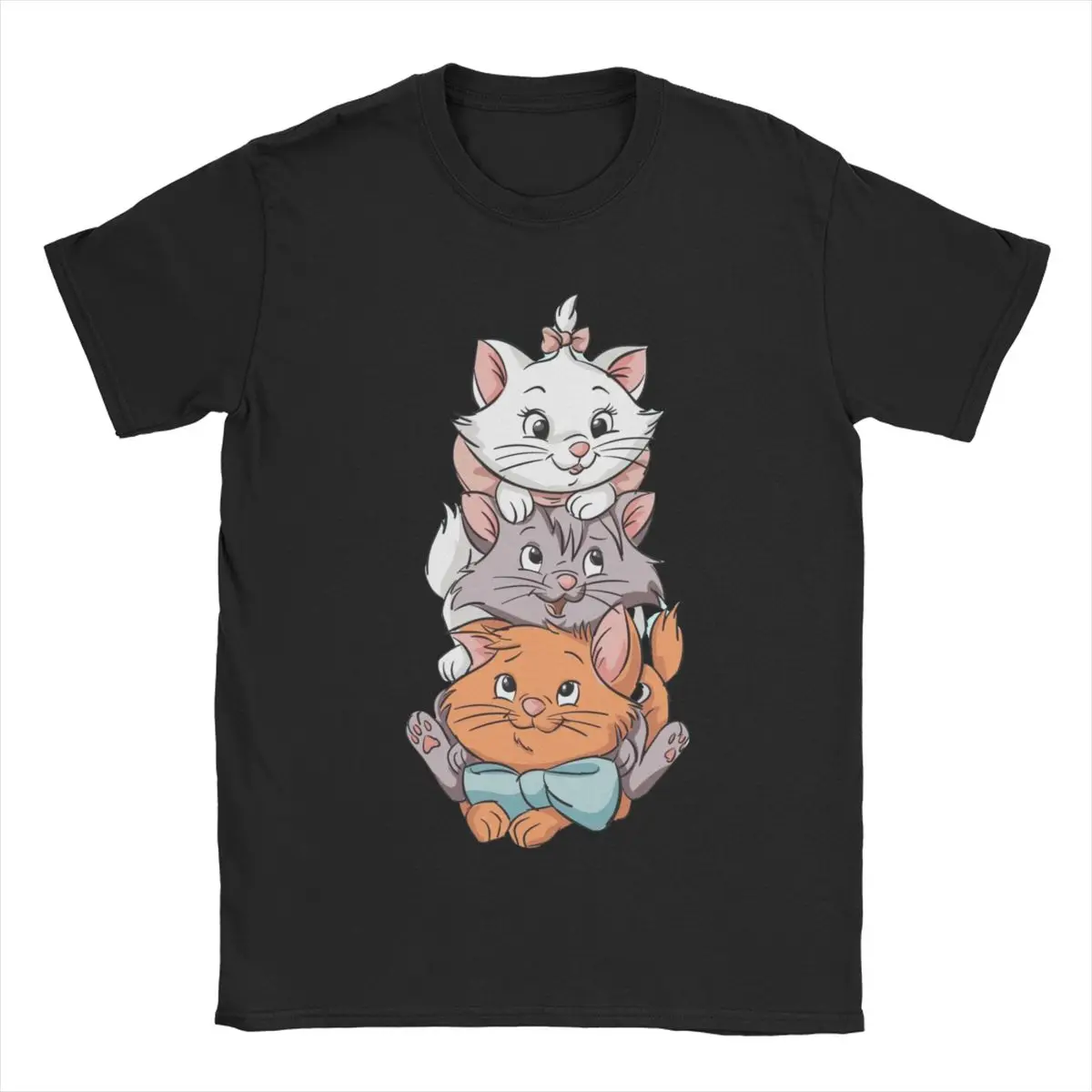 Aristocats Cats Marie Berlioz Toulouse T Shirt Men Women 100% Cotton Novelty T-Shirt Tees Short Sleeve Clothes 4XL 5XL 6XL