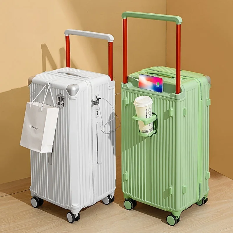 Travel Suitcase Privacy Protection Trolley Case 28/30/32 Inch Wide Handle Large Capacity Luggage with USB Charging Port Suitcase