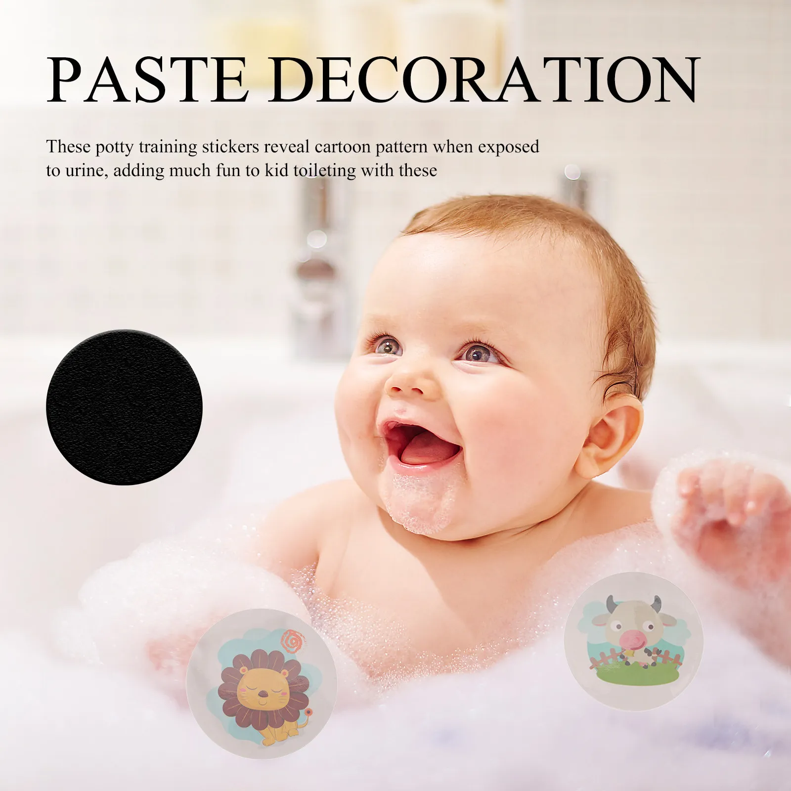 

10 Pcs Stickers Potty for Toilet Toddlers Kids Training Adhesive PVC Cute Colour Changing