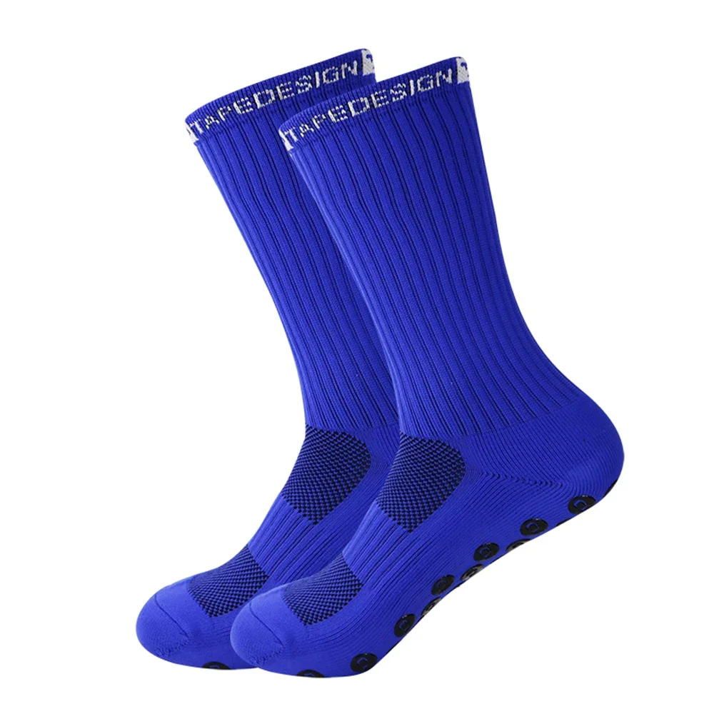 1 Pair Men\'s Non Slip Soccer Socks Breathable Knee Length Towel Bottom Cycling Hiking Soccer Socks