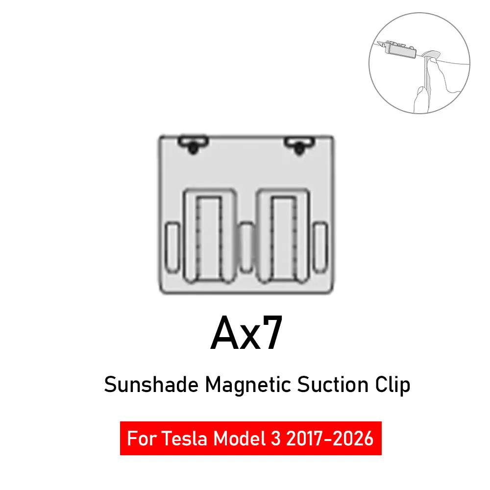 

Солнцезащитный козырек с магнитной присоской для Tesla Model Y 2020-2026 Juniper Model 3 Highland 2017-2026