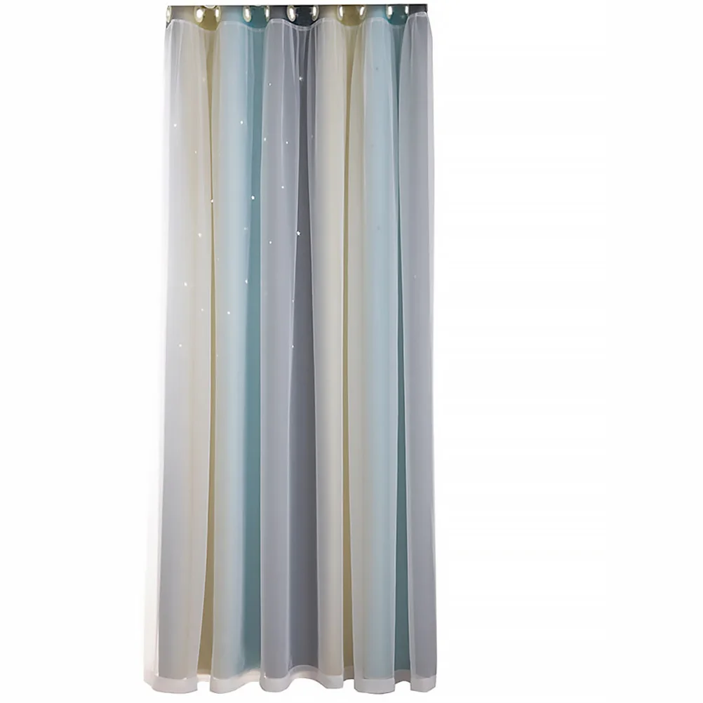 Tirai Jala Bintang Berkilau Lapis Ganda Berubah Warna Bertahap untuk Ruang Tamu Kamar Tidur, Penahan Panas, dan Privasi