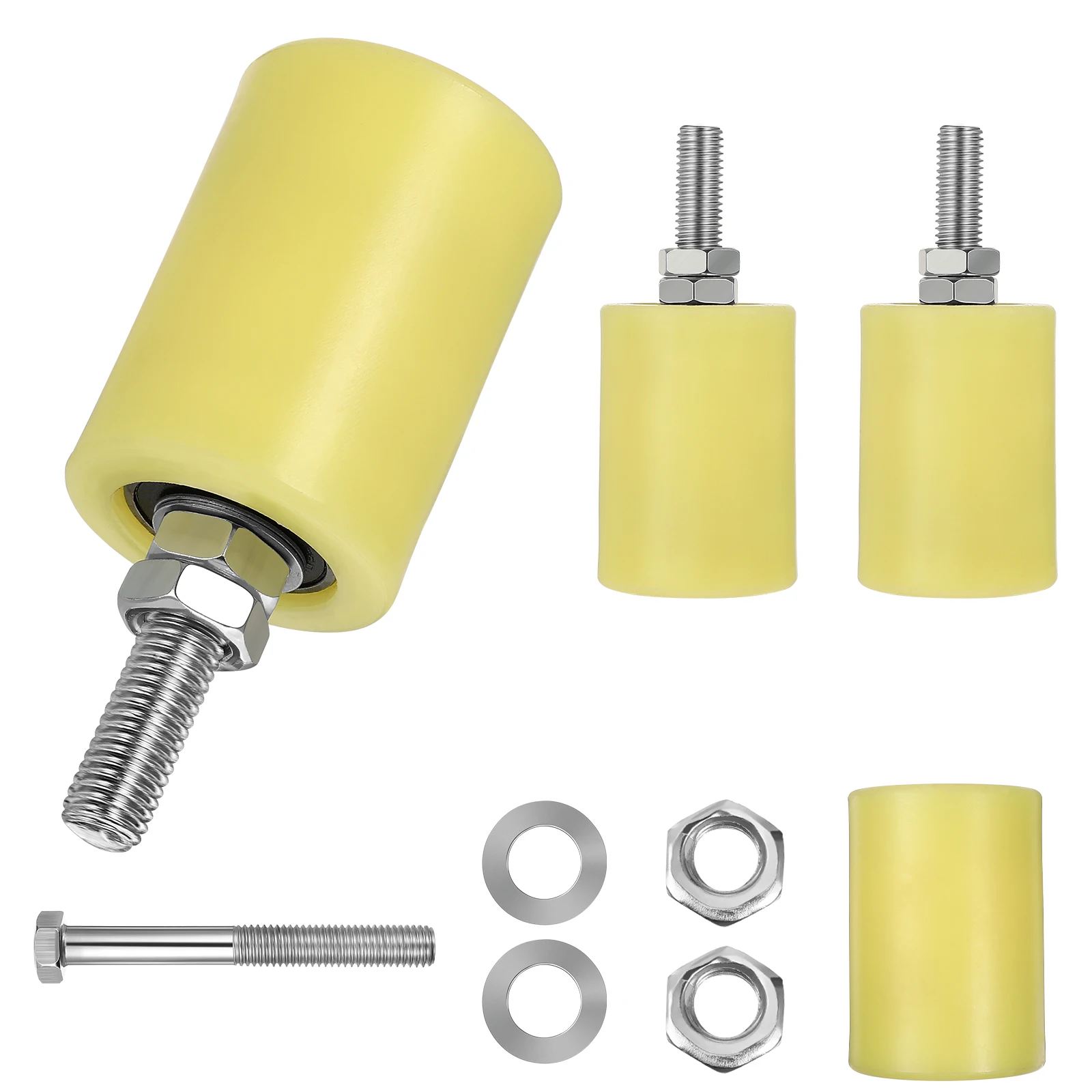 

4pcs Nylon Clip Wheel for Sliding Door Gate Heavy Duty Guide Rollers Durable Silent Smooth Rolling Gates Guider Hardware