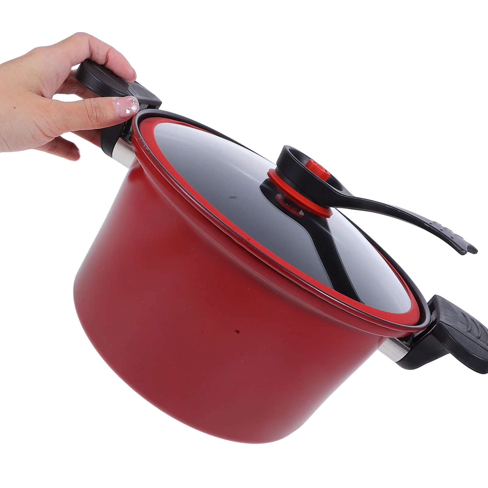 

Бытовая плита низкого давления, плита со стеклянной крышкой, подходит для газовой индукционной плиты, антипригарная кастрюля для супа, инструмент для приготовления пищи