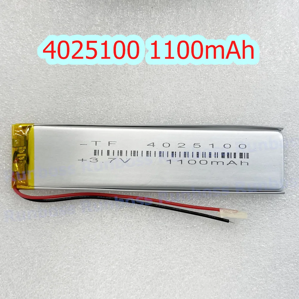 New 3.7V 1100mAH 4025100 4025110 Li-Polymer Battery Li Po Lithium Cells for Cabinet Light ,LED Lamp Strip ,Test instrument,Toy