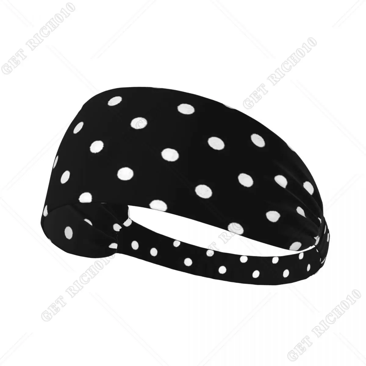 

Black Dots Elastic Headband for Women,polka Bow Sports Headband Elastic,fashion Wicking Fitness Headband Yoga Print