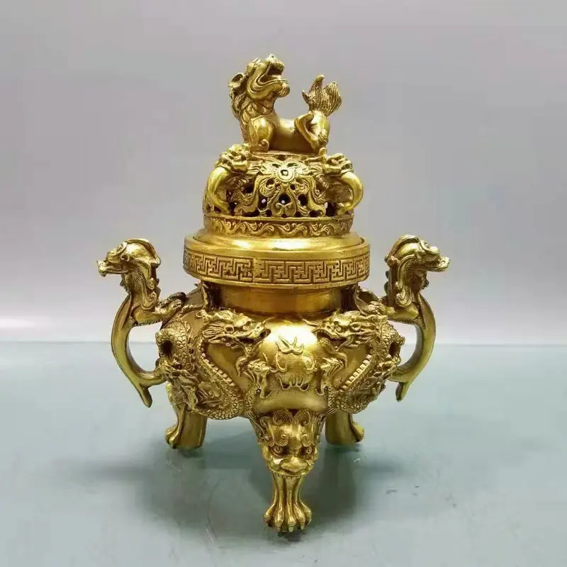 

Guyun Studio Brass Two-Drone Incense Burner Home Decor Artwork Modern Metal Ornament Wholesale