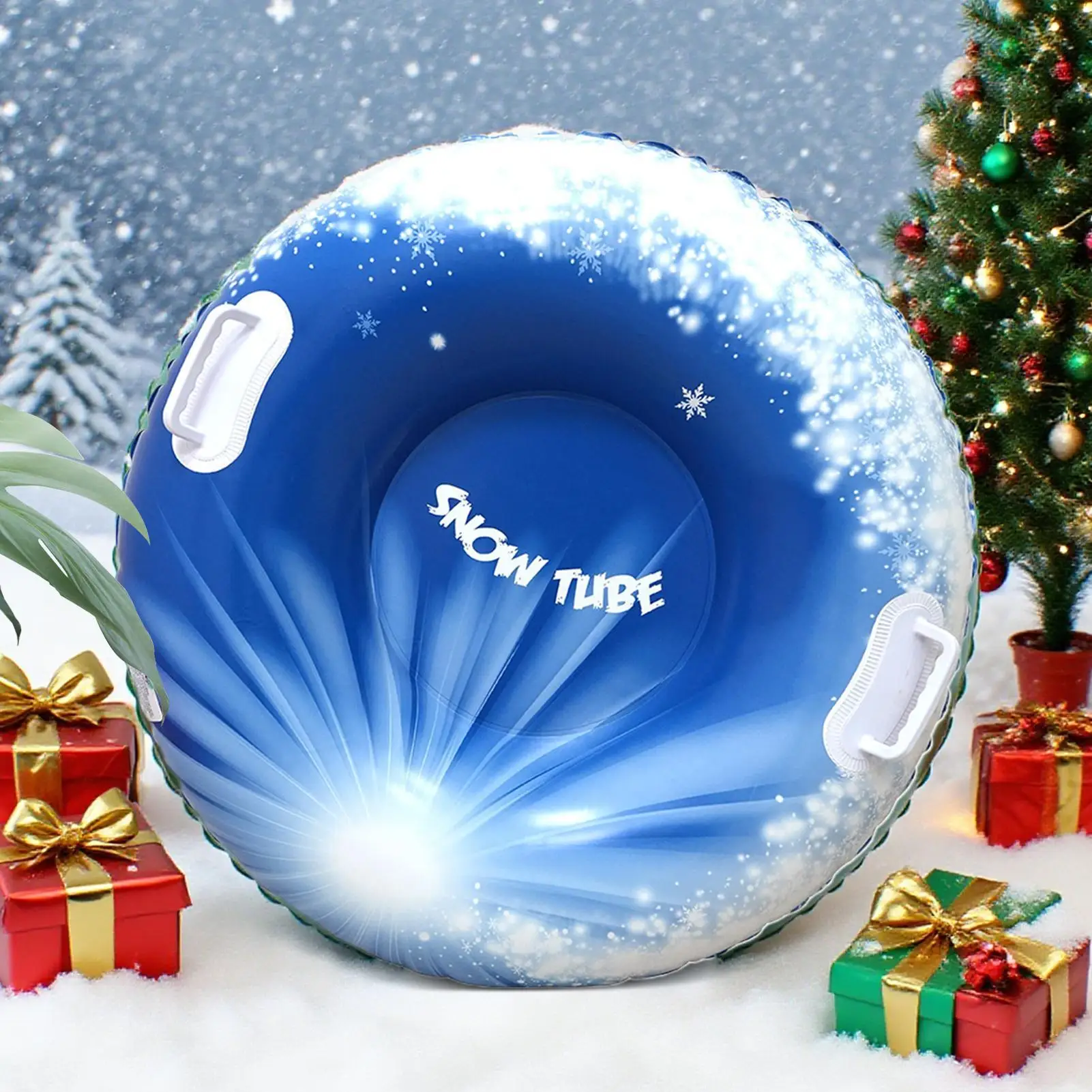

Снежные трубки для взрослых, сверхмощные надувные снежные трубки с ручками, зимние игрушки для парков, задние дворы, пляжа, рождественские приключения