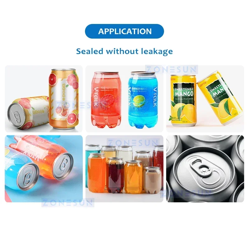 Zonesun 手動缶シーマービールペット缶シーラーアルミ缶シール機家庭用飲料包装 ZS-FJG100