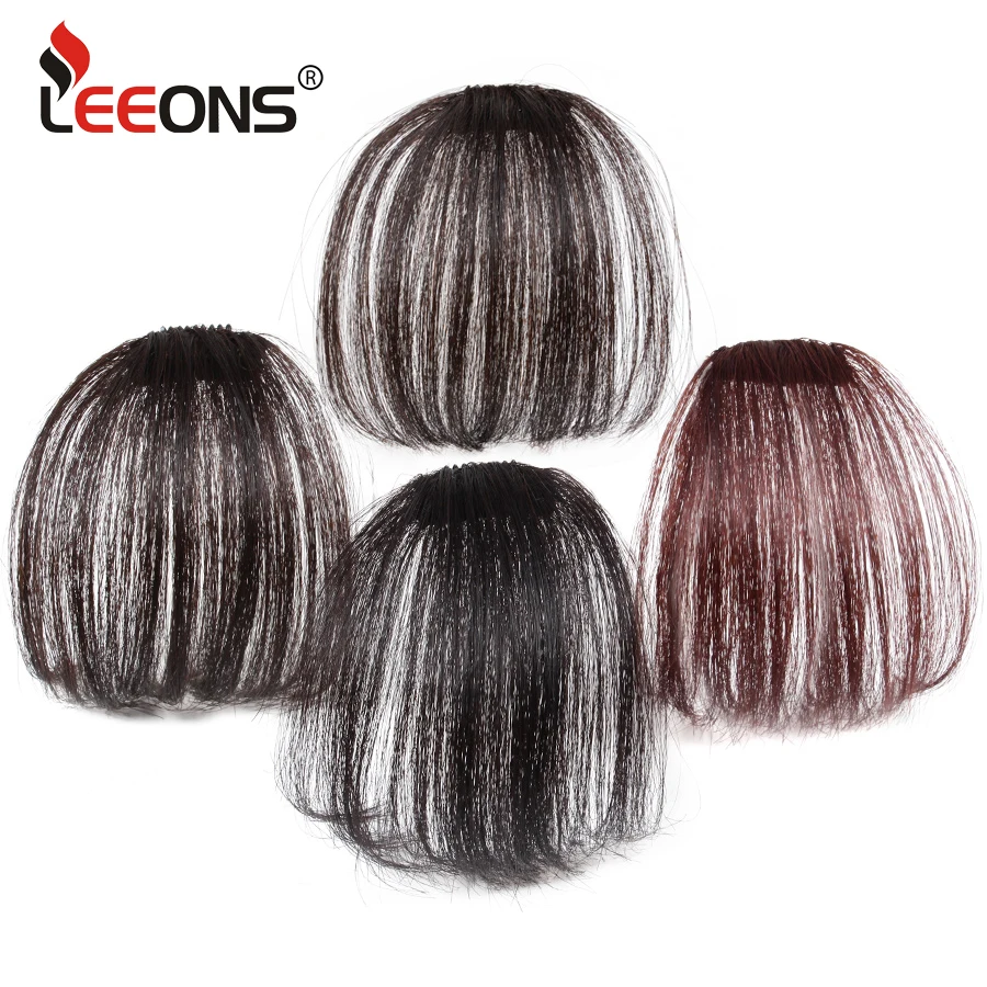 Synthetic Bangs Hair Clip In Hair Extensions Wispy Bangs Clip On Fringe Air Bangs For Women Hairpieces Curved Bangs For Girls
