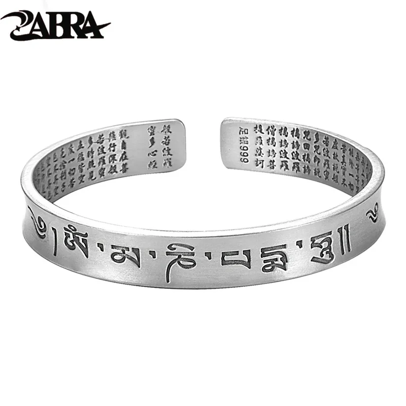 ZABRA Buddha Real 999 Silver bracelet For Women Men Chinese Zodiac Patron Saint Vintage Mens Signet wristband Adjustable Biker J