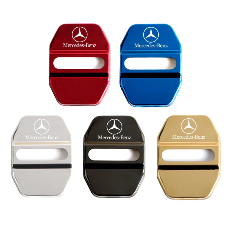 Cubiertas para cerradura de puerta de coche, funda adhesiva para Mercedes Benz, nueva Clase B/C/E Clase A C200L GLC GLK CLA GLA, accesorios