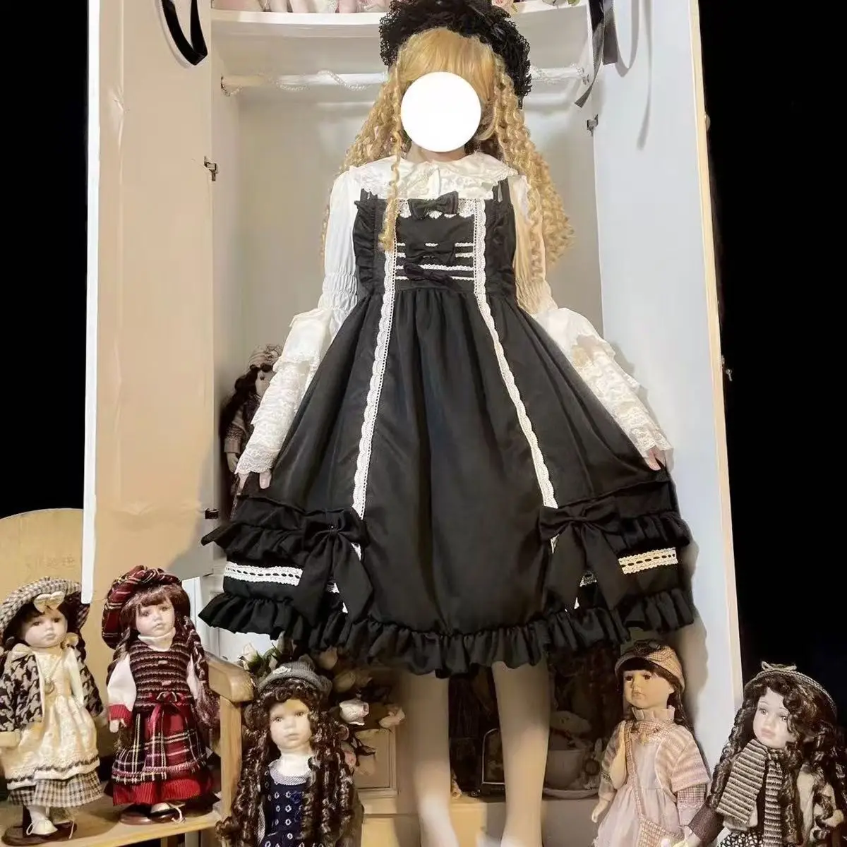 

2025 new Original Sweetheart Doll Sense Layered High Waist Retro Jsk Suspender Party Dress Classic Lolita Jsk dress