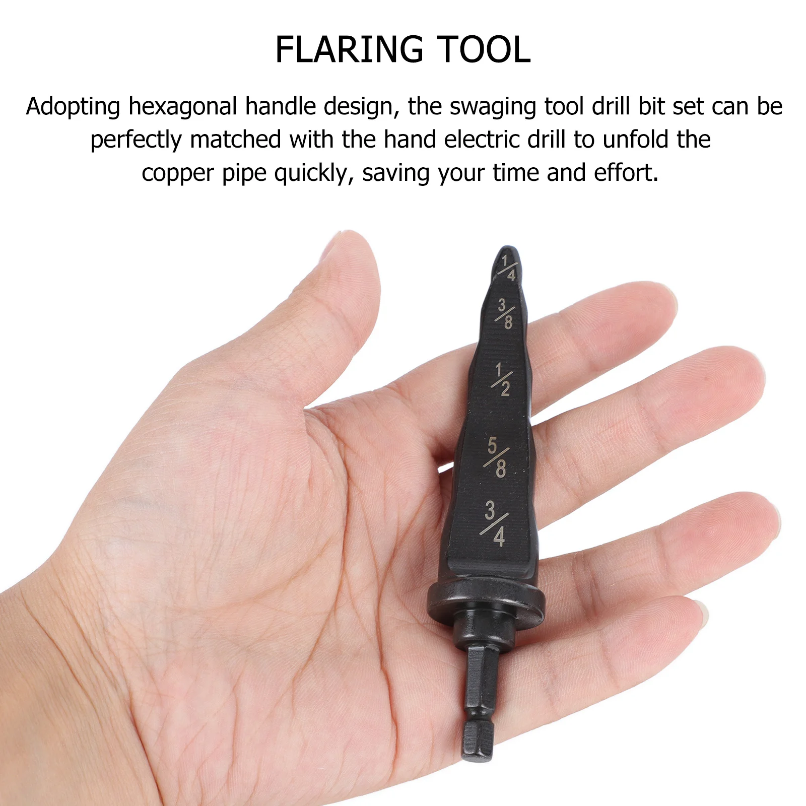 

Electric Pipe Tool Kit Full Range Swaging Drill Bit Set HVAC Copper Tube Flaring Manual Steel Accessories