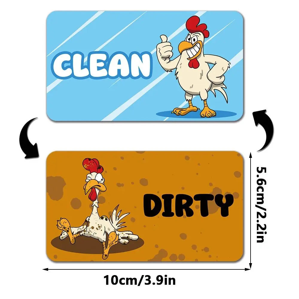 Cartoon Animal Dishwasher Stickers Non-Scratch Clean Dirty Indicator Dishwasher Magnet Sign Status Indicator Magnetic