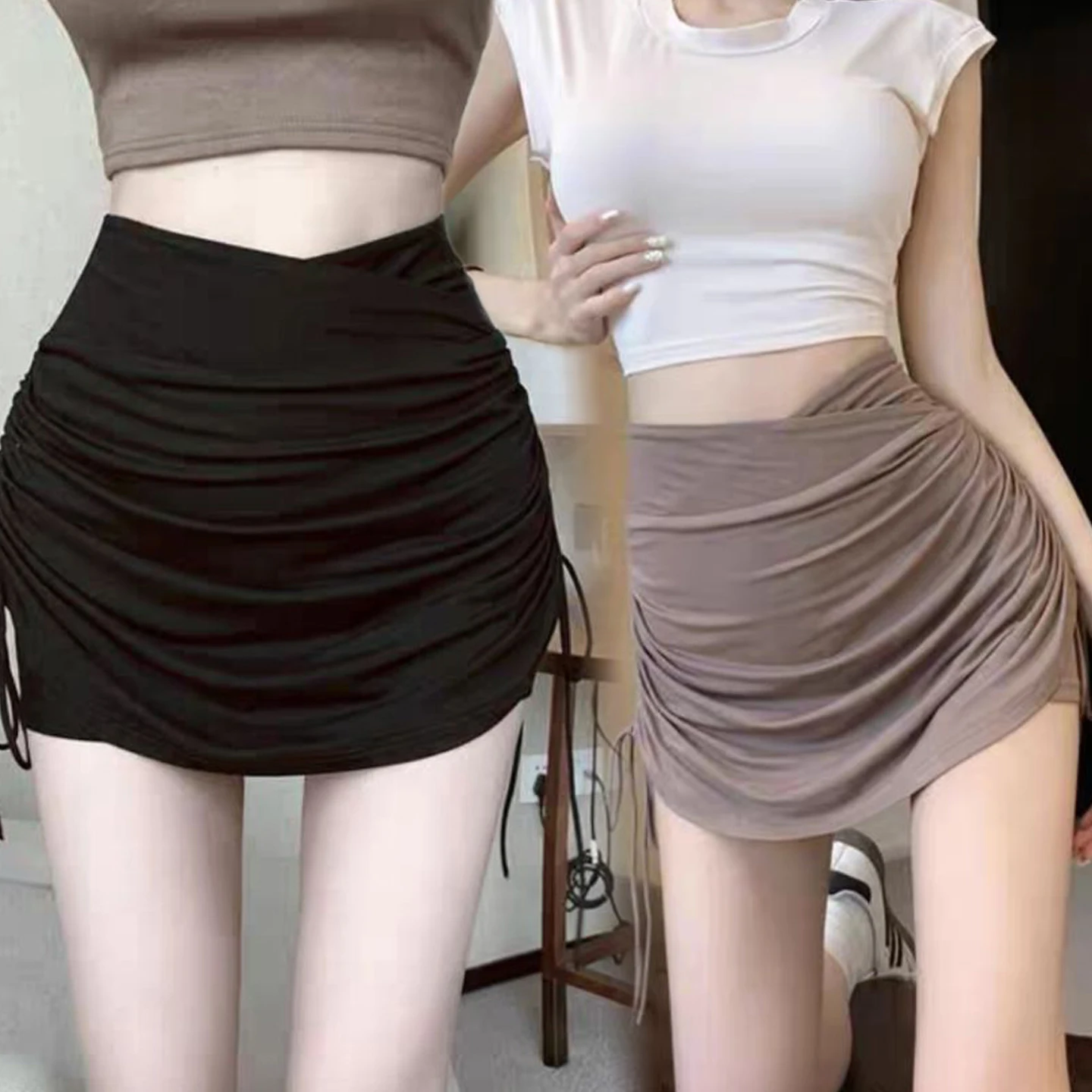 skirt-drawstring-pleated-mini-skirts-2026-summer-maternity