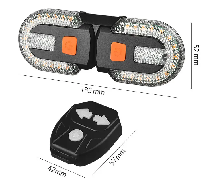 Bike Turn Signal Rear Light LED Bicycle Tail Lamp USB Rechargeable MTB Bicycle Wireless Remote Taillights Cycling Accessories