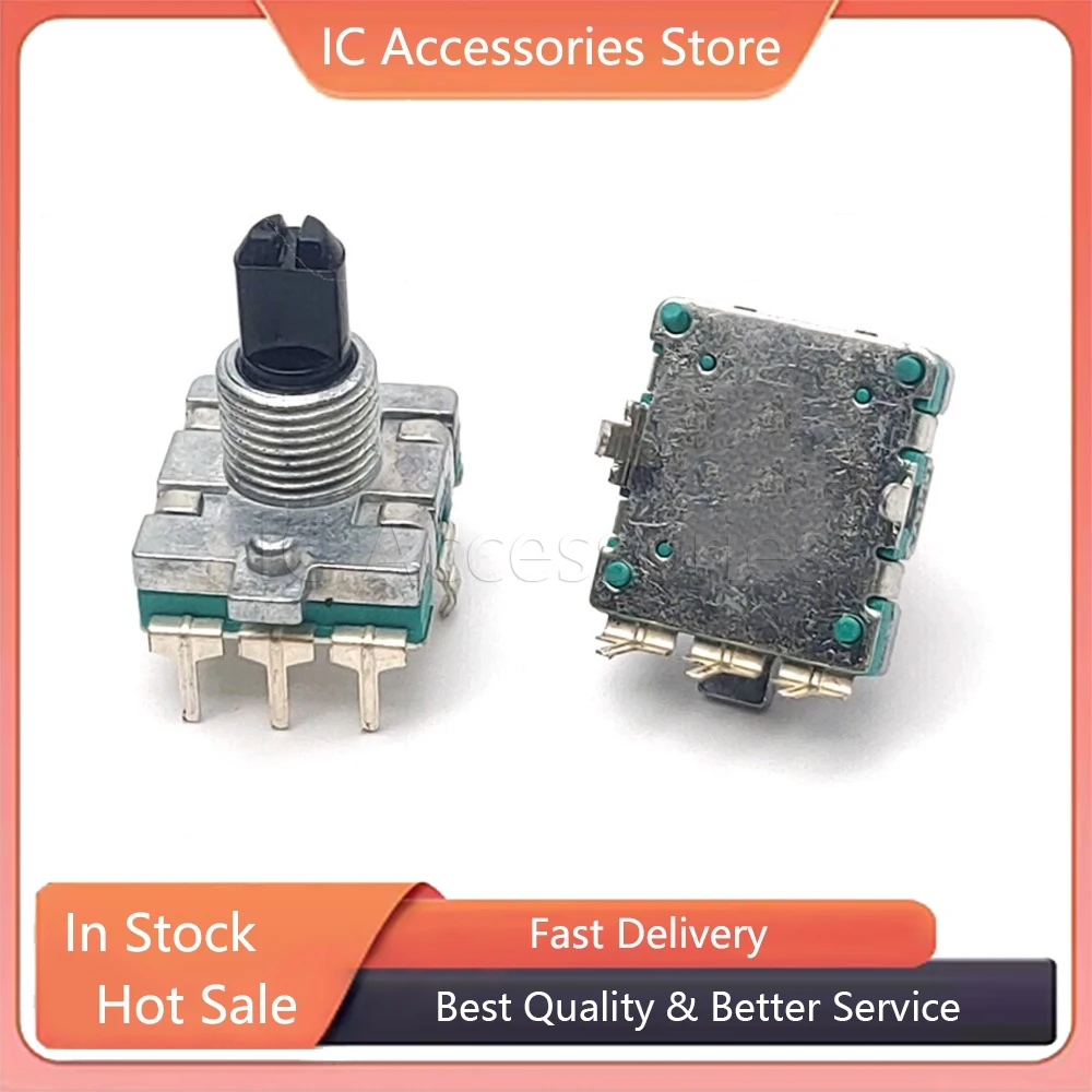 3PCS EC16 Type Rotary Encoder 24 Positioning 24 Pulse Number 3Pin Half Shaft Length 15MMF Digital Potentiometer