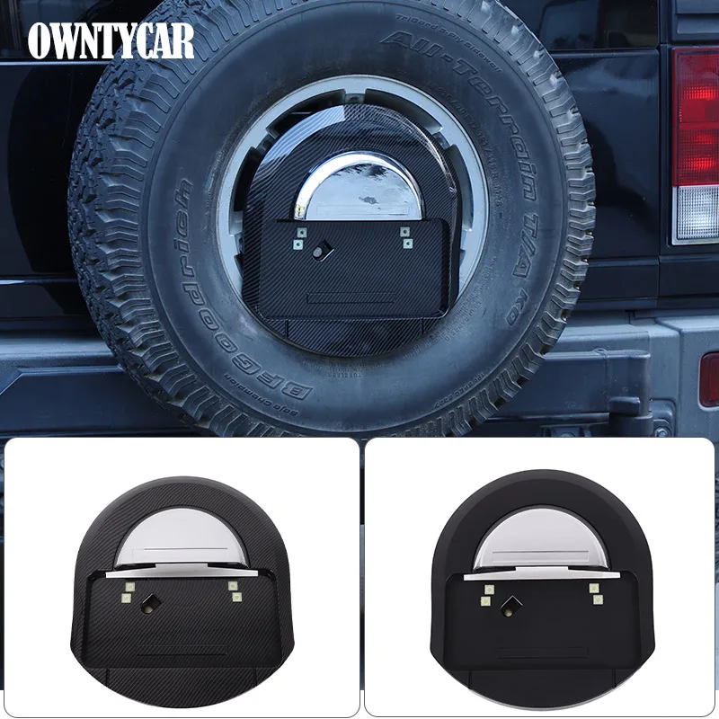 For Hummer H2 2003-2009 ABS carbon fiber/Matte Black Spare Tire Carrier License Plate Mount Holder OE：25782333