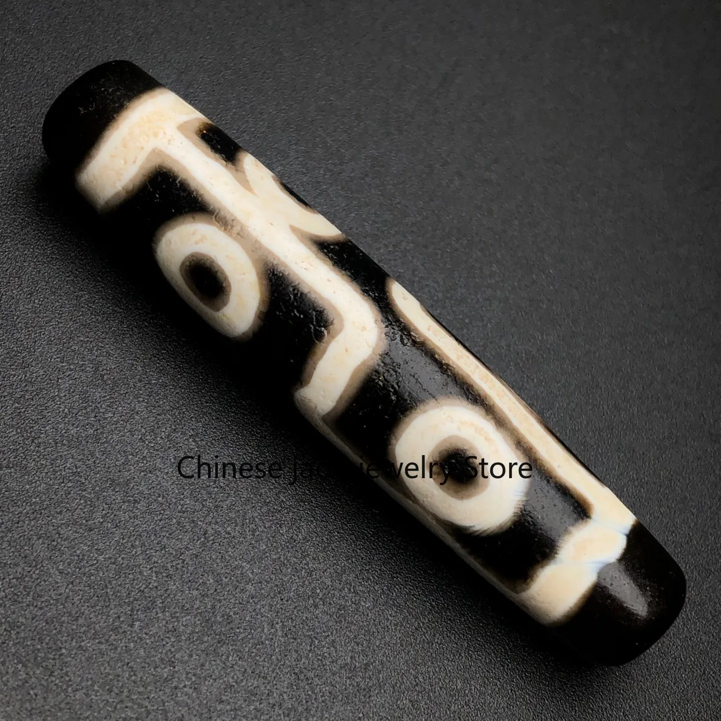 Rare Tibetan Buddhism Agate 6 Eyes Totem Dzi Bead Amulet Necklace Pendant Z3679