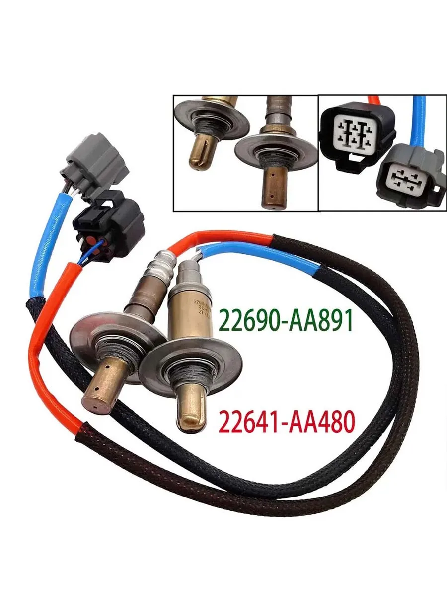 2pcs Up + Downstream Oxygen Sensor for 2005-12 Subaru Impreza 2007-15 Subaru Legacy  22641-AA480 22690-AA891 free shipping