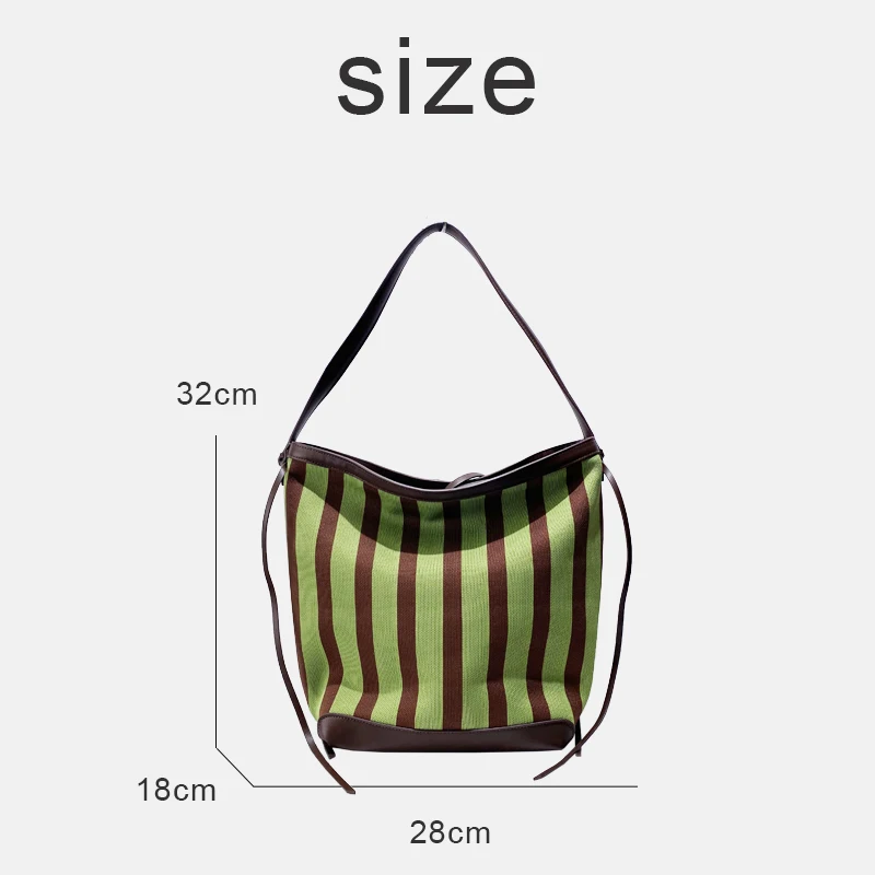 Casual Mesh Tote Bags For Women Luxury Designer Handbag And Purses 2024 New In Striped Large Capacity With Inner Pocket Shoulder