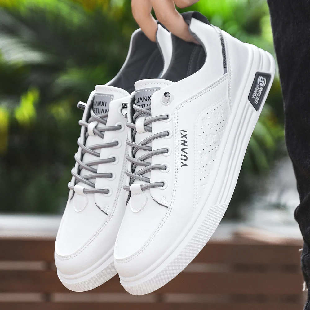 2025년 신상 트렌디 다용도 천 신발 남성용 봄 신상 통기성 좋은 흰색 신발 남성용 스포츠 및 레저 보드화 트렌디 신발