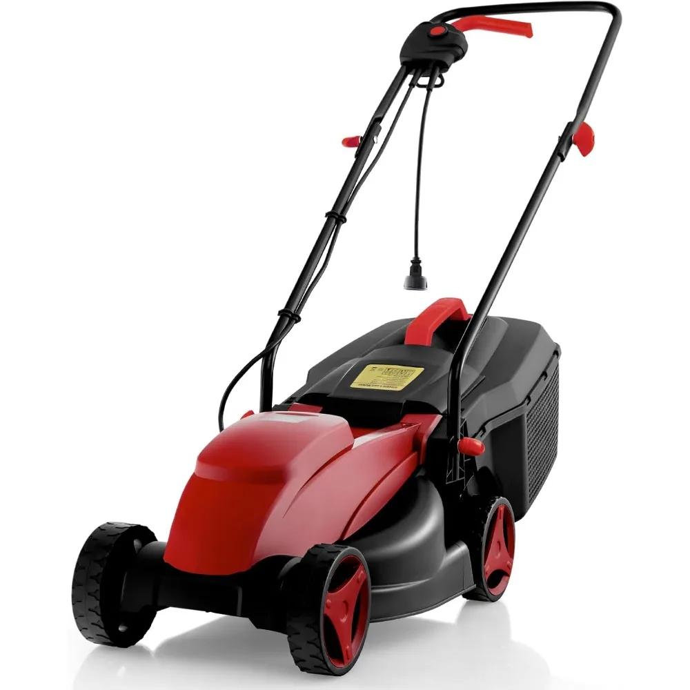 

Electric Lawn Mower, Versatile Corded Lawn Mower with Grass Collection Box, 10 AMP Motor, 13" Cutting Deck, 3 Adjustable Cuttin
