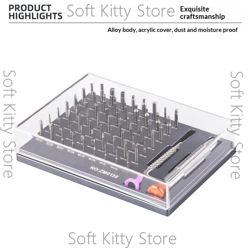 63Pcs Screwdrivers Set Watch Tools Durable Repair Table Tool Each Famous Brand Watch Driver Replaceable Screwdrivers Watch Tools