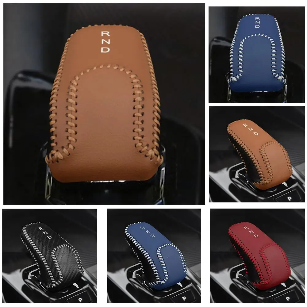 Collar Leather Car Gear Lever Cover for Geely Coolray Sx11 2022 2023 2024 Shift Knob Protector Pad Decoration Auto Modify K H7L1