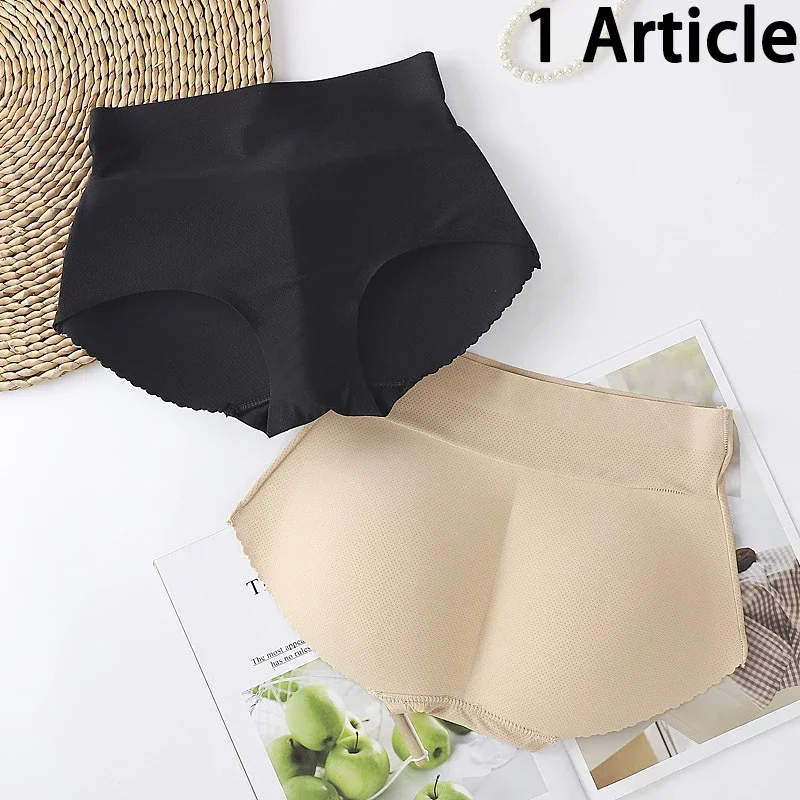 

1 Article Traceless Ice Silk Women's Mid Waist Shaping Triangle Pants Mesh Breathable Hip Lifting Tummy Tightening Pants Sponge