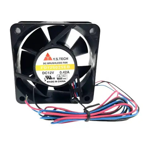 FD126025EB 60mm Cooling Fan 60x60x25mm DC 12V 5400RPM Server Fan 3-Wire RD Alarm Dual Ball Bearing Mute Chassis Cooler