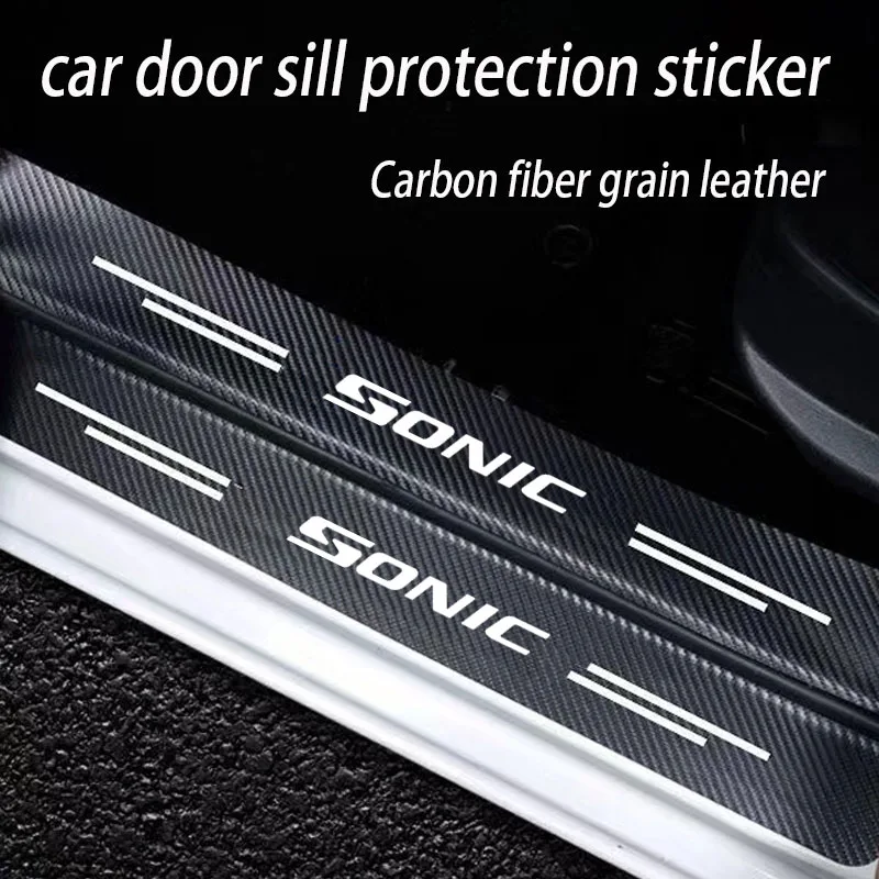 Car Sill Protector Decoration Sticker modelY Welcome Pedal Protection Strip for Chevrolet Sonic Car Accessories Anti Scratch