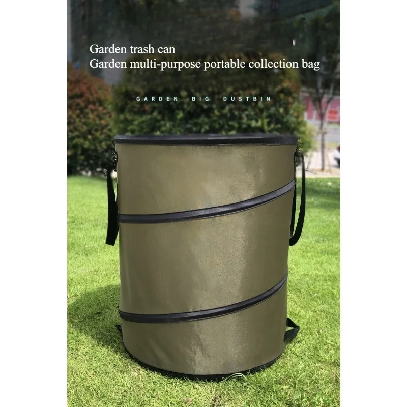 

Folding Oxford cloth leaf trash can garden bucket self-driving outdoor portable storage bucket spot wholesale