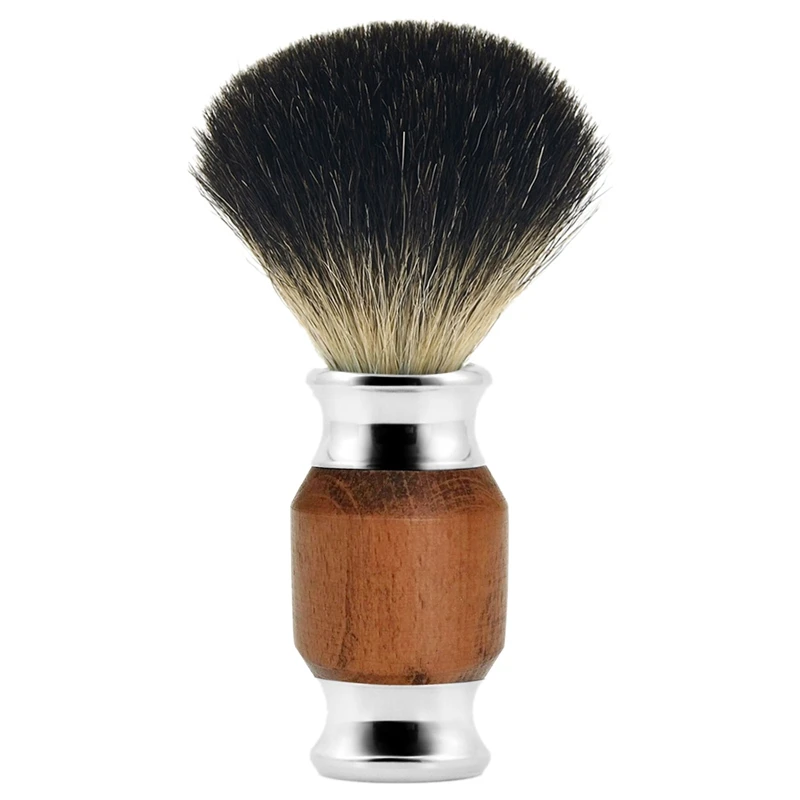 1Pcs Pure Badger Hair Beard Brush Men's Shaving Brush With Wooden Handle Supply Various Hair Razors