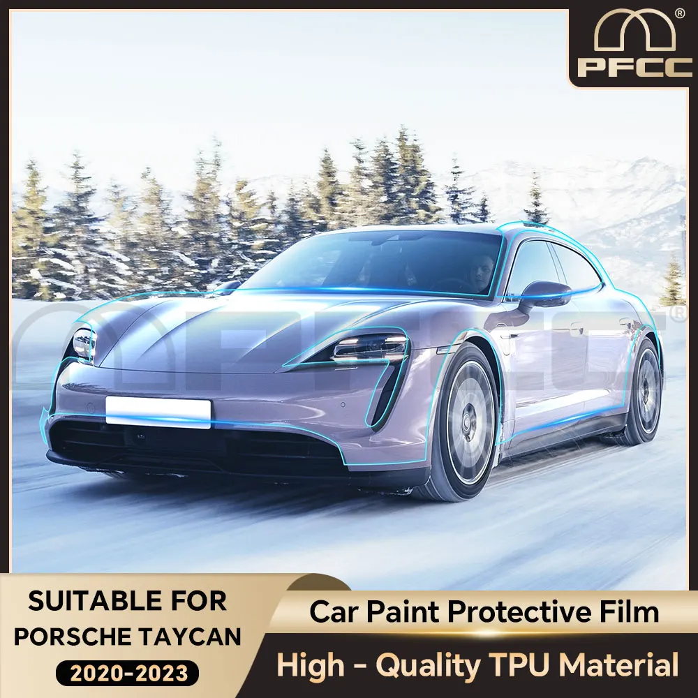 

PPF for Porsche Taycan 2020 2021 2022 2023 8.5Mil Pre Cut Transparent Car Paint Protection Film Car Wrap Protect Clear Sticker