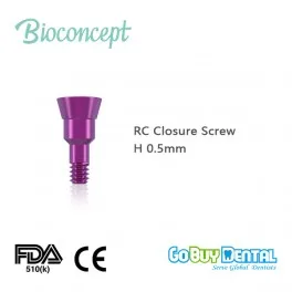 Straumann compatible RC Closure Screw, Height 0.5 122020