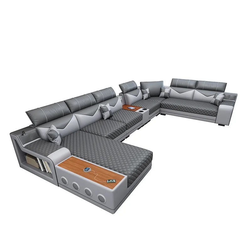 Sofa living room multi-functional leave-in technology cloth latex large and small apartment fabric sofa corner