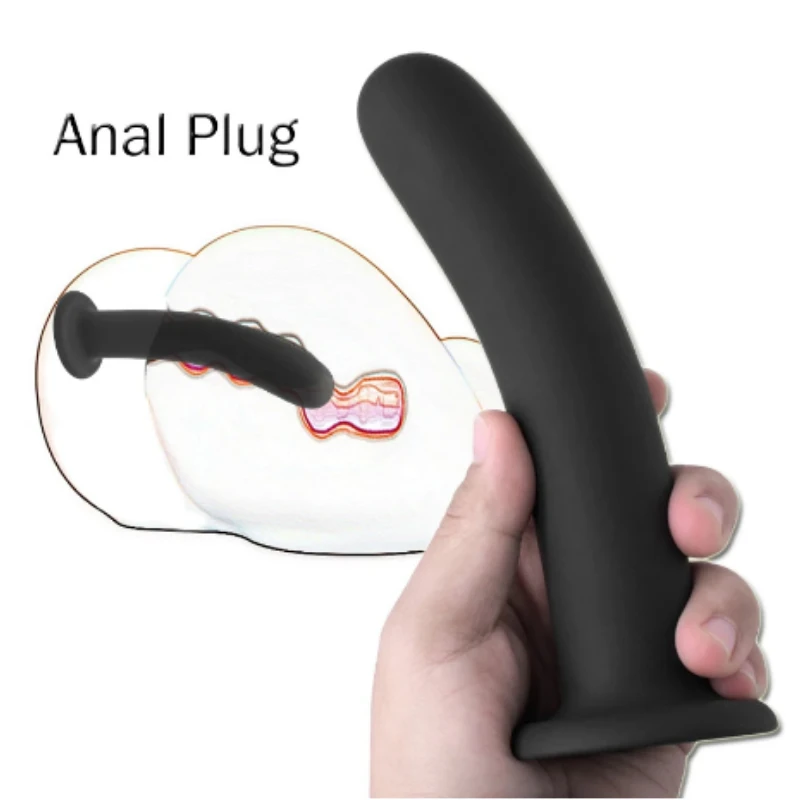 Anal Butt Plug 3 Sizes Anal Plugs Training Simple Dildos with Strong Suction Cup Anal Sex Toys for Beginners to Advanced Users