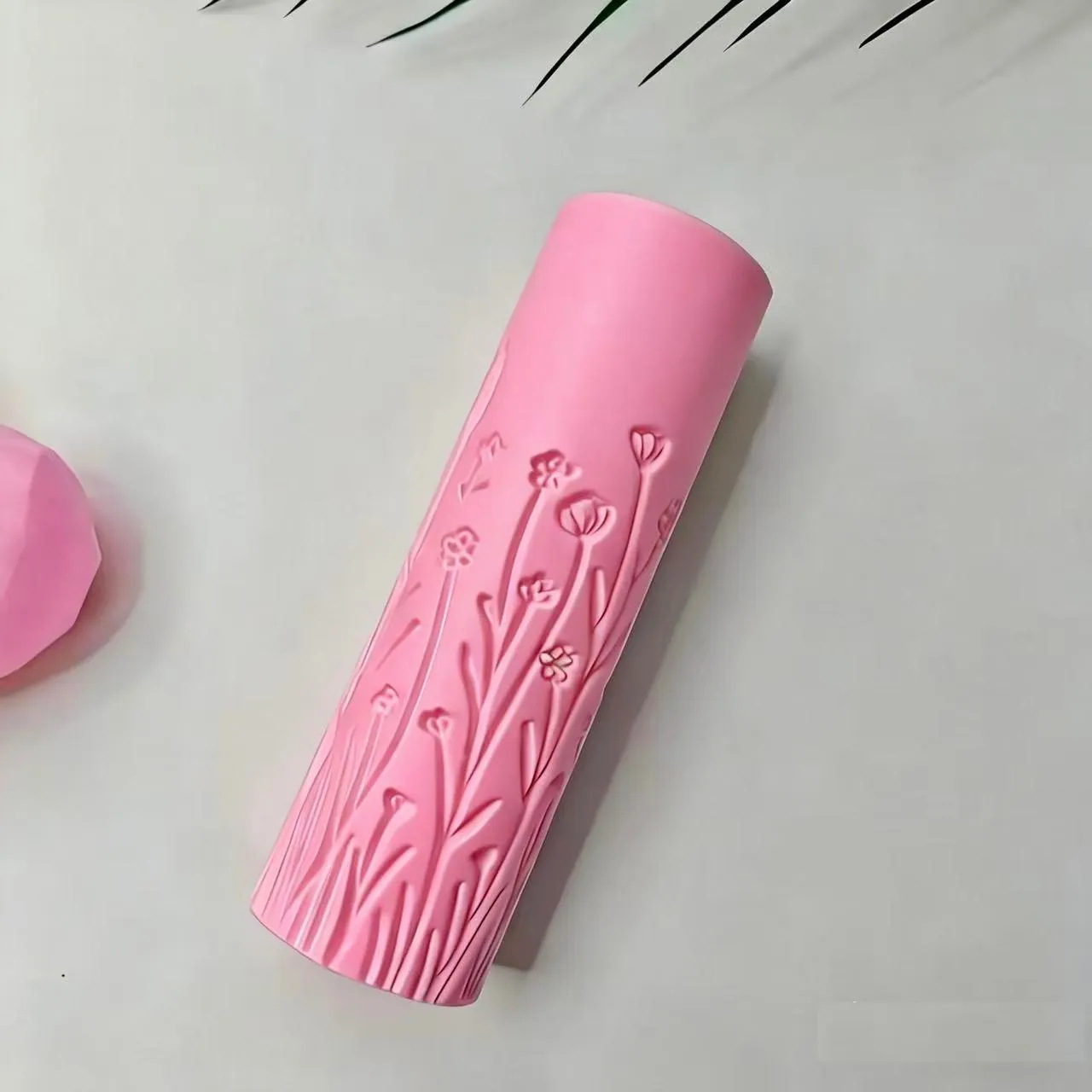 Eco-Friendly Plastic 1 Pcs Grassy Breeze Texture Roller Wear-Resistant Durable Embossing Tool for Crafts