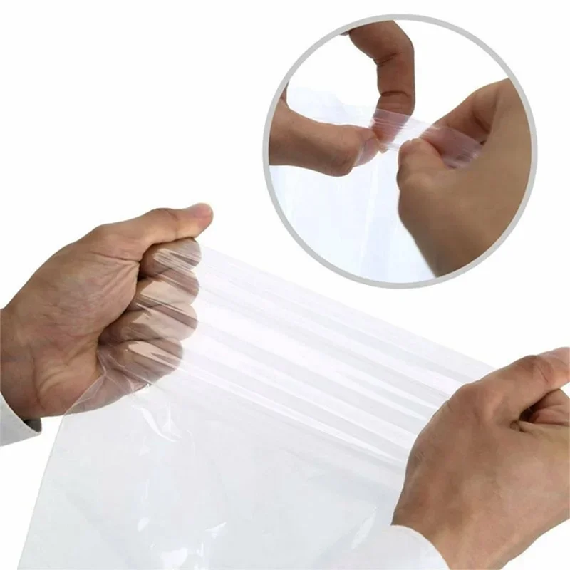 1000/500/300/100pcs Seal Bags Small Clear Plastic Bags Resealable Zip Lock Bags Food Storage Package Vacuum Fresh Organizer Bag