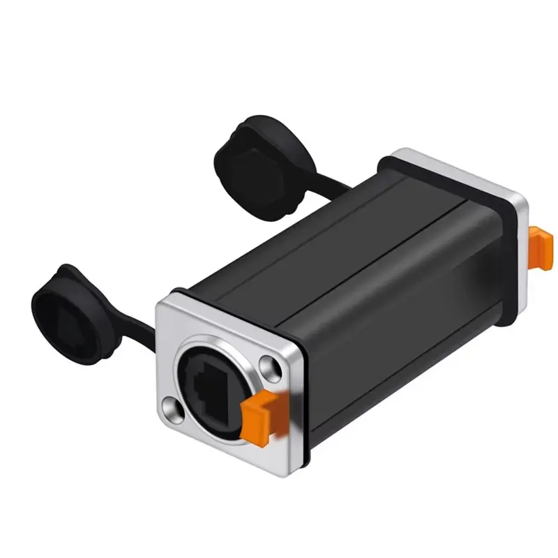 ABYN-Ethernet Adapter 8P8C RJ45 Female Coupler Aluminum Alloy Case Connector Waterproof IP65 Panel Mount Design