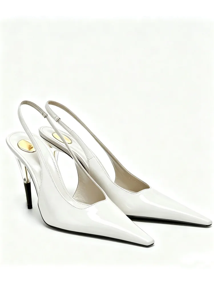 White patent leather