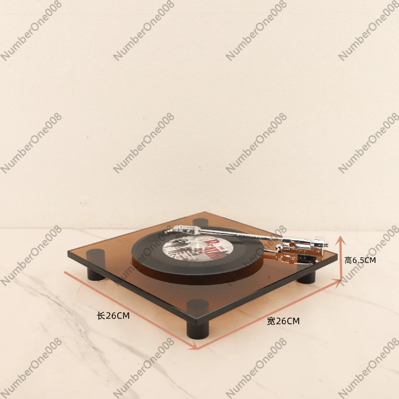 

Modern Retro Vinyl Record Player Model, Simulation Phonograph Ornament for Home Decor Living Room Desktop