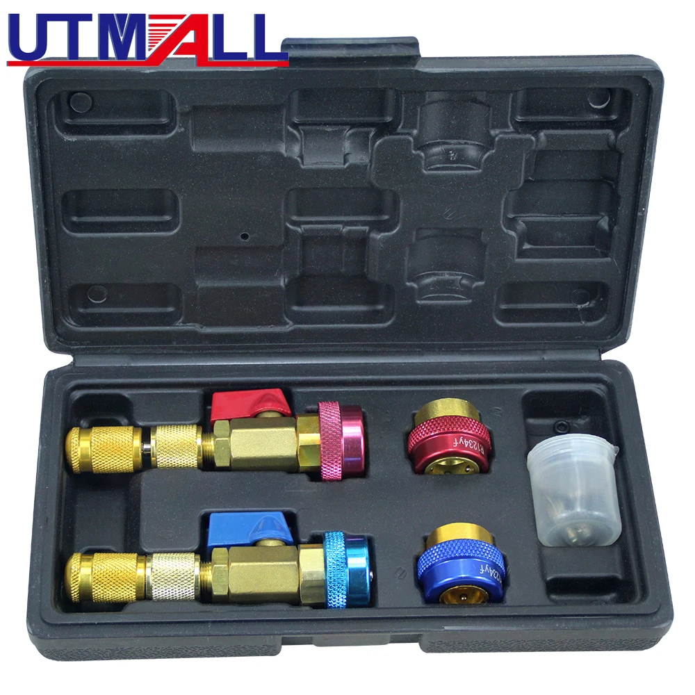 Automotive AC R134A R1234Yf Valve Core Remover and Installer Leakproof Conditioning Tool Set for Standard and Jra