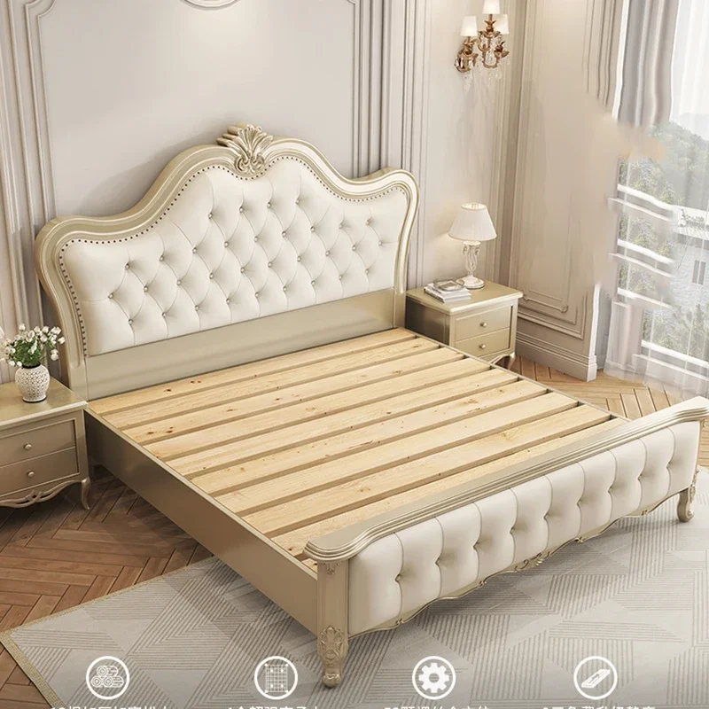 سرير الأميرة الجلدي لغرفة النوم، كبسولة واحدة حديثة، سرير متعدد الوظائف، أثاث جناح صالة موبليس للنوم العائم #6