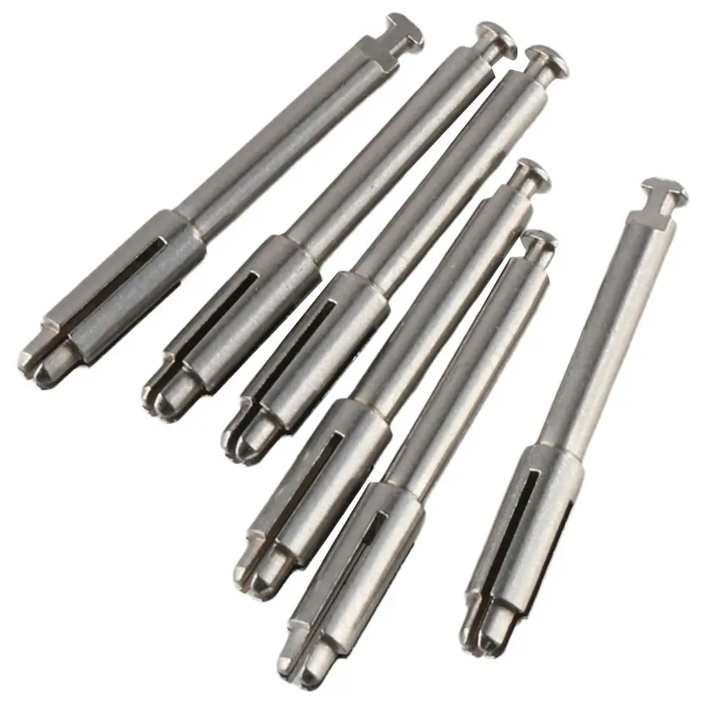 6PCS Low Speed Stainless Steel Dental Mandrel Type 2.35mm Silver Flexi Disc Fit RA Shank Mandrel Composite Tools Polishing